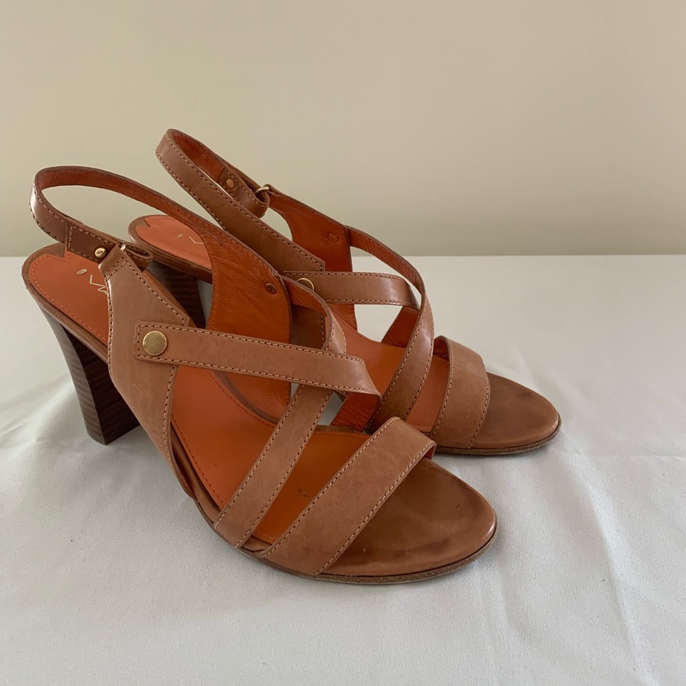 Via Spiga!  Tan strap sandals.